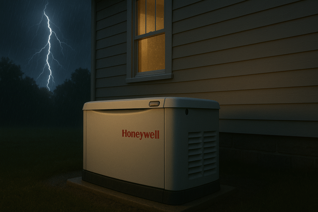 Honeywell Whole Home Generator running during a storm in Central Kentucky. 