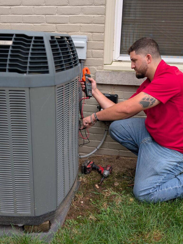 HVAC tune-up performed by licensed technician